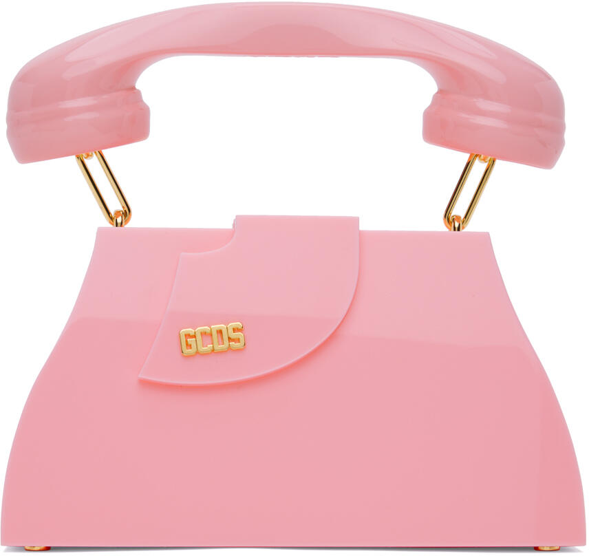 GCDS Pink Call Me Comma Regular Bag Cover