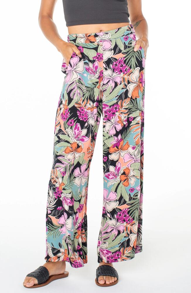 Roxy Midnight Avenue Floral Wide Leg Pants in P Tropical Cover