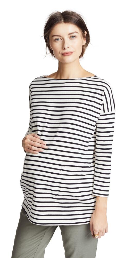 HATCH The Bateau Top Black & White Stripe Cover