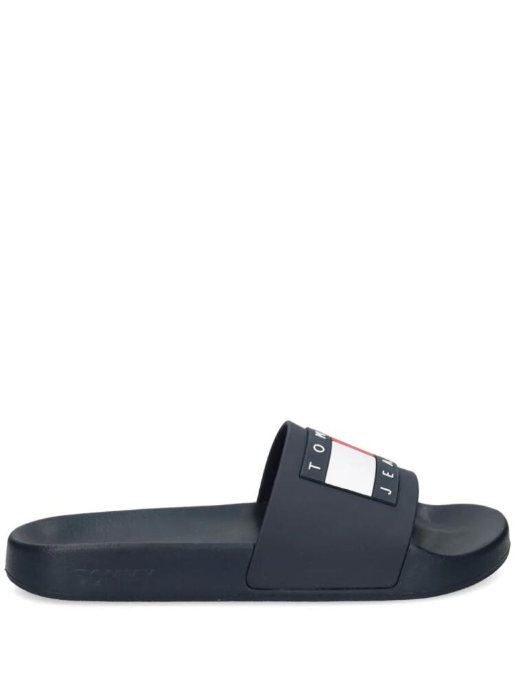 Tommy Jeans badge pool slides - Blue Cover