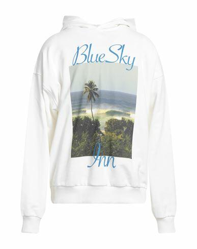 Blue Sky Inn Man Sweatshirt Off white Cotton, Elastane Cover