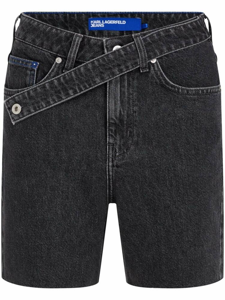 Karl Lagerfeld Jeans high-rise denim shorts - Black Cover