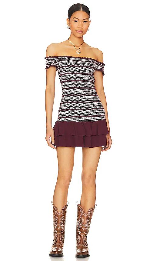 Tularosa Lucille Mini Dress in Wine Cover