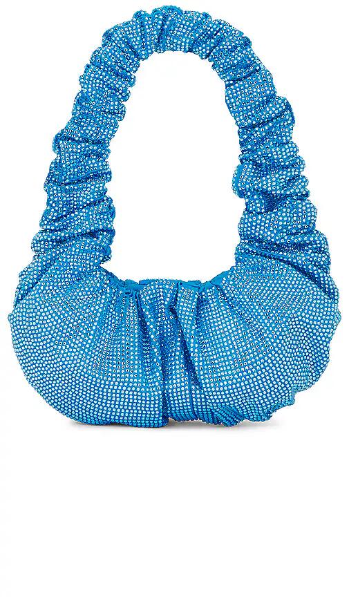 GIUSEPPE DI MORABITO Rhinestone Shoulder Bag in Blue Cover