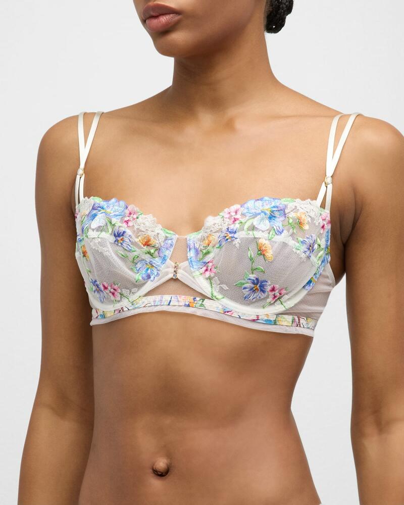 Lise Charmel Baisers Legers Embroidered Tulle Demi Bra Cover