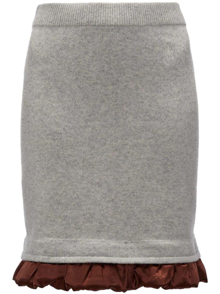 JW Anderson satin-trimmed mini skirt - Grey Cover