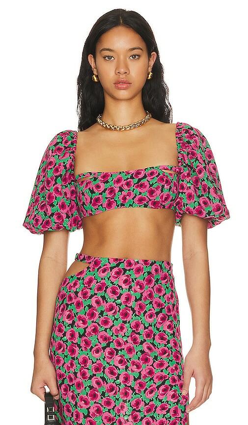 For Love & Lemons Dolcetto Crop Top in Pink Cover