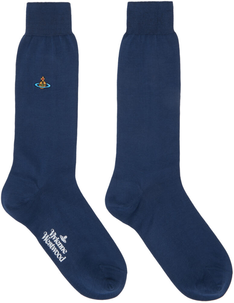 Vivienne Westwood Blue Plain Socks Cover