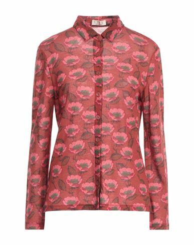 Siyu Woman Shirt Brick red Wool, Polyamide Cover