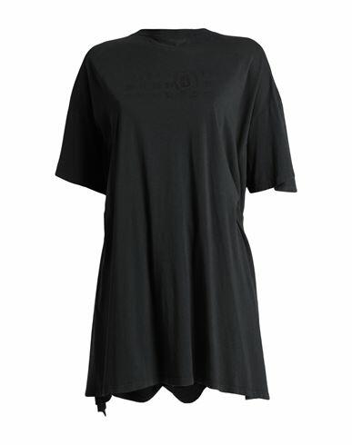 Mm6 Maison Margiela Woman Mini dress Black Cotton, Elastane Cover