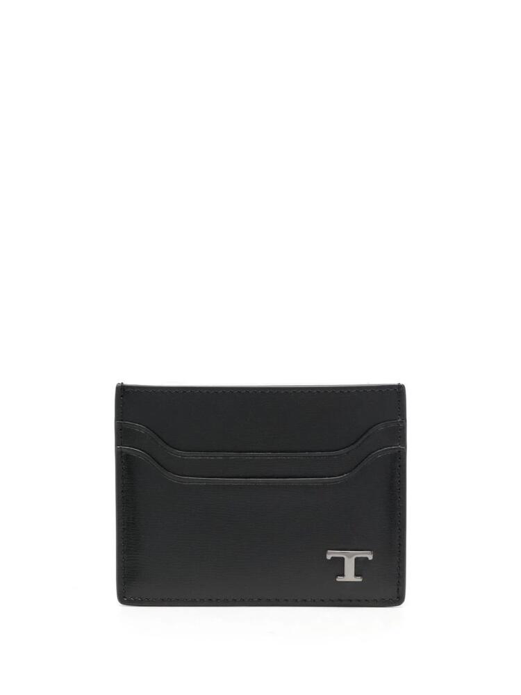 Tod's logo-plaque card holder - Black Cover