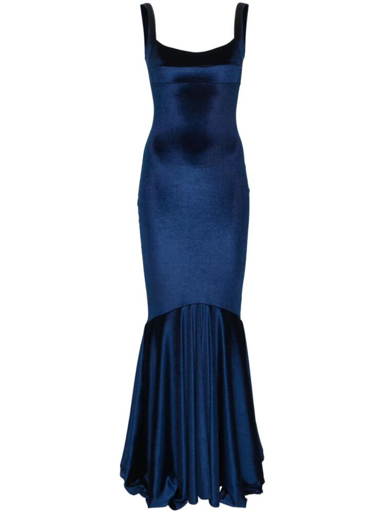 Atu Body Couture sleeveless velvet mermaid gown - Blue Cover