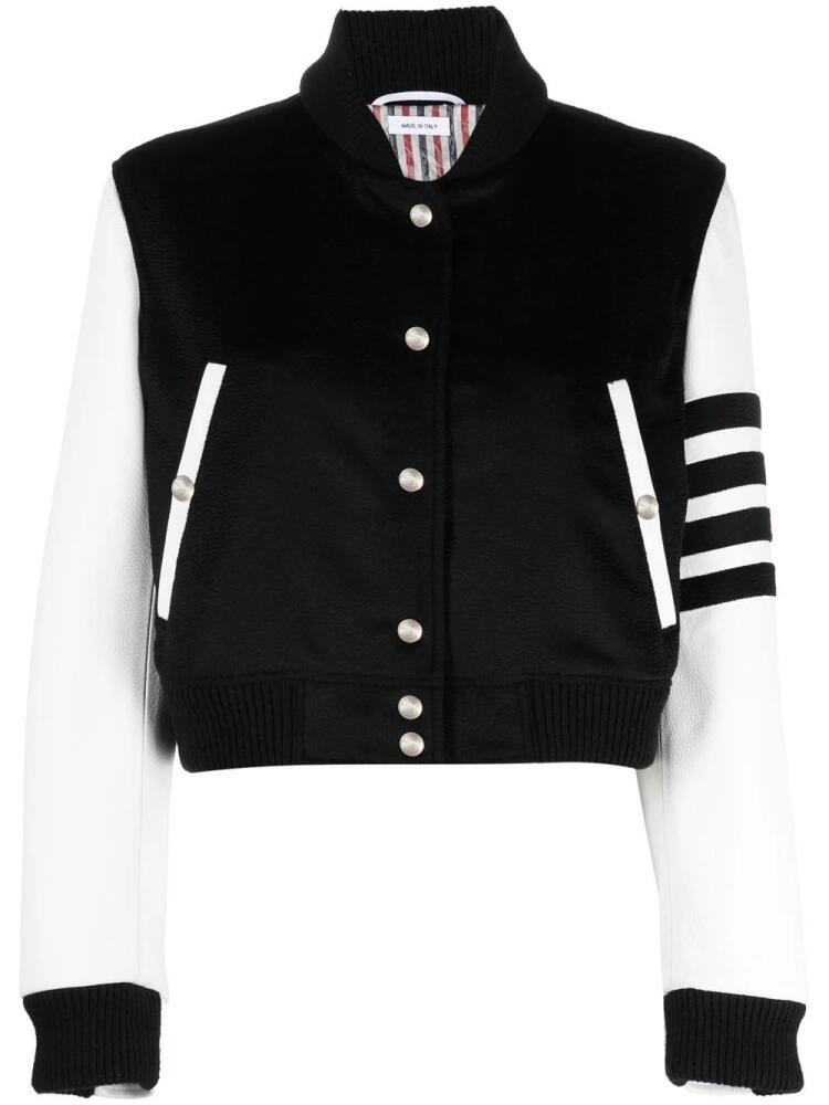 Thom Browne Varsity panelled bomber jacket - Black Cover