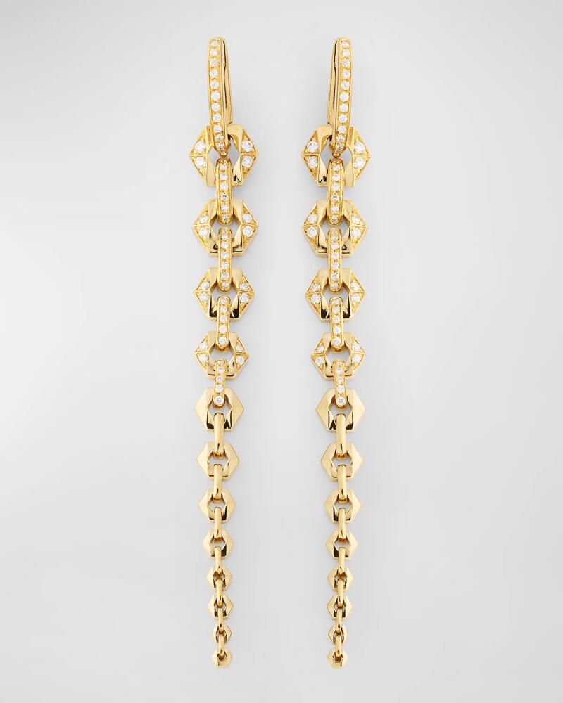 Dries Criel 18K Yellow Gold Diamond Link Tiered Earrings Cover