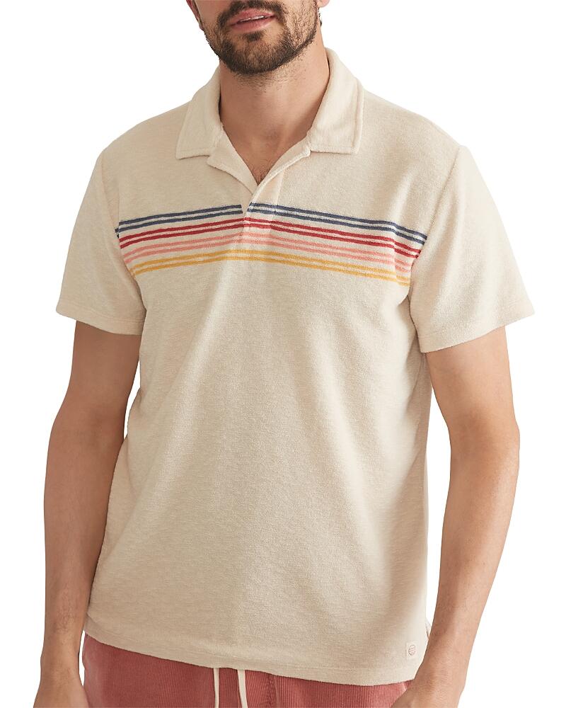 Marine Layer Terry Out Stripe Polo Shirt Cover