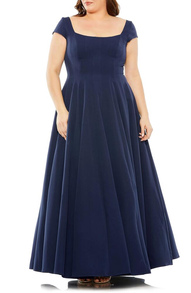 FABULOUSS BY MAC DUGGAL Cap Sleeve Pleated Ballgown in Midnight Cover