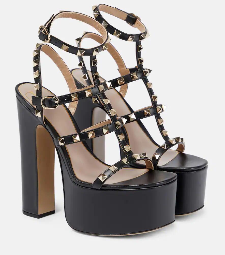 Valentino Garavani Rockstud platform leather sandals Cover