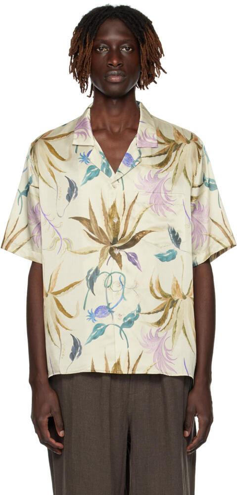 COMMAS Beige Floral Shirt Cover