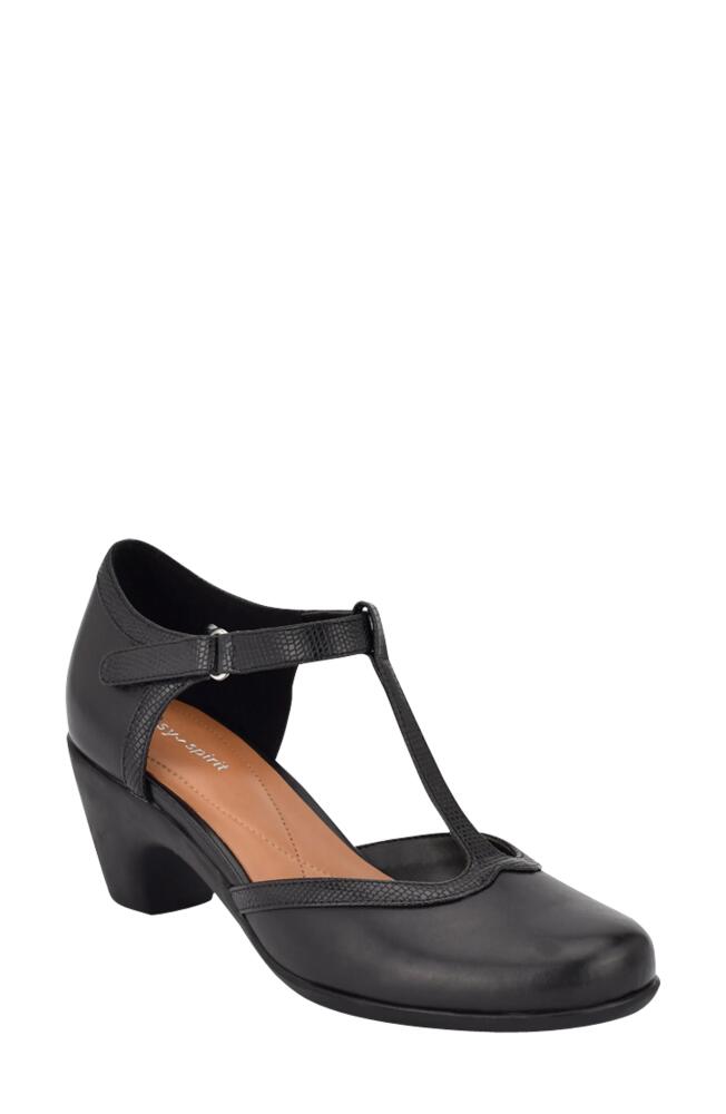 Easy Spirit Cara T-Strap Pump in Black Cover