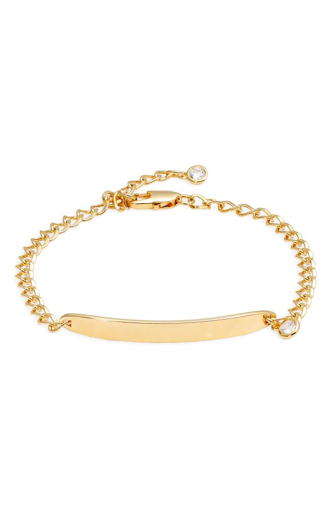 Nordstrom Demi Fine Cubic Zirconia Charm ID Bracelet in 14K Gold Plated Cover