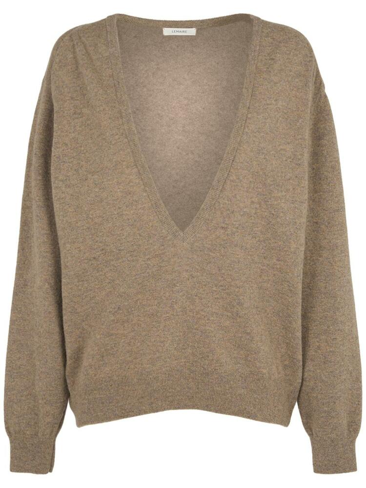 LEMAIRE Deep V Neck Wool Blend Sweater Cover