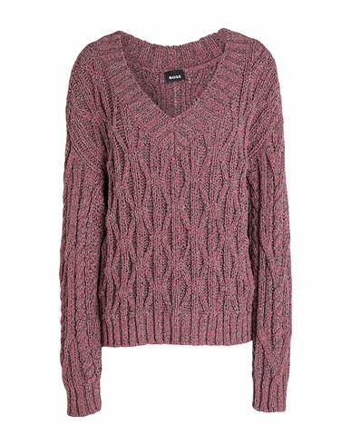 Boss Woman Sweater Mauve Cotton, Recycled polyester, Recycled cotton, Recycled polyamide, Polyester Cover