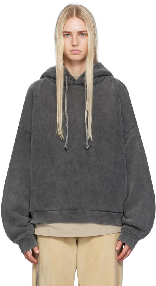 Acne Studios Black Garment-Dyed Hoodie Cover