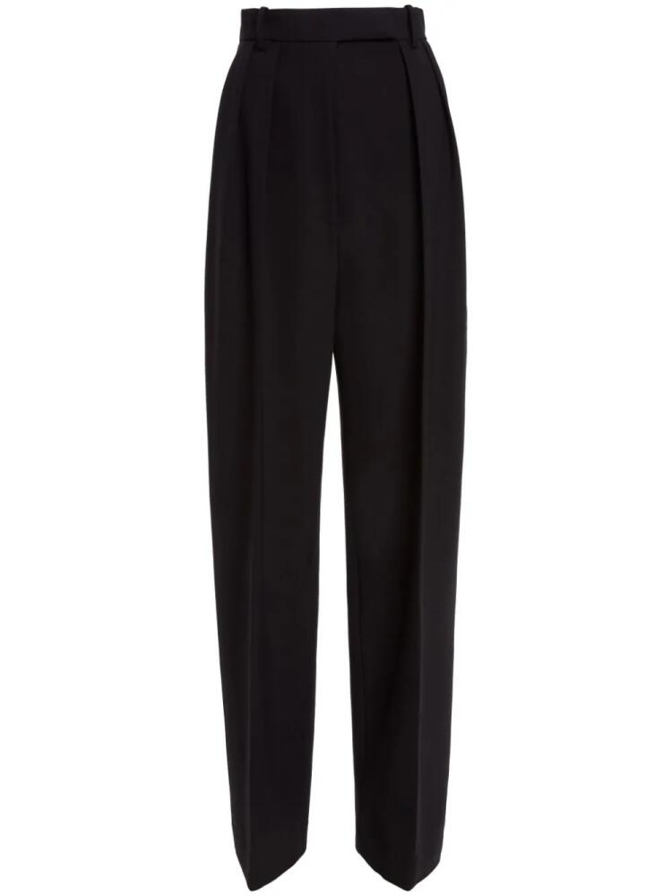 KHAITE Cessie pleated high-waisted trousers - Black Cover