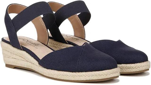 LifeStride Kimmie Wedge Espadrilles (Lux Navy) Women's Shoes Cover