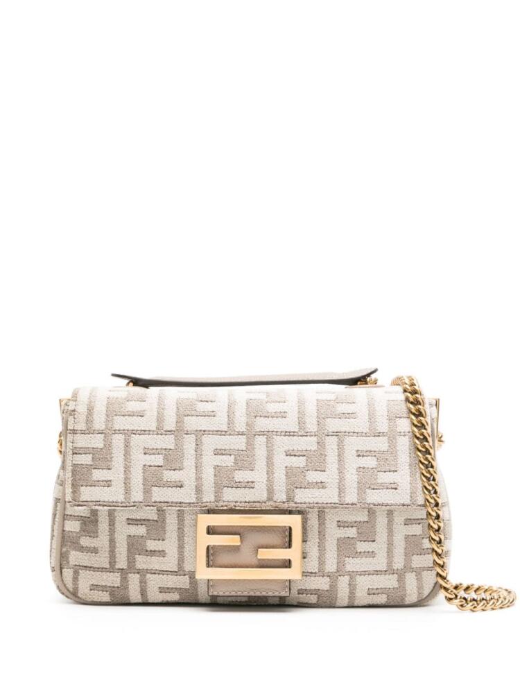 FENDI Baguette FF-jacquard shoulder bag - Neutrals Cover