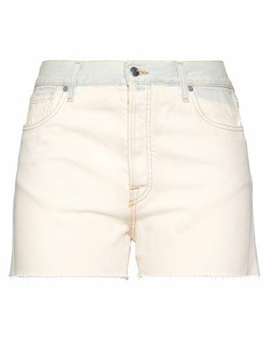 Etro Woman Denim shorts Ivory Cotton Cover