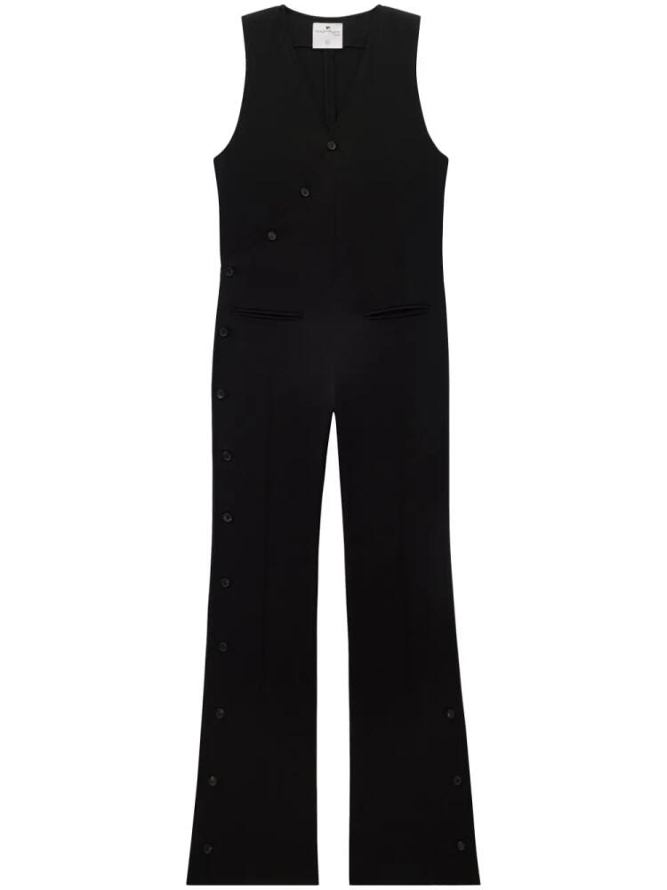 Courrèges V-neck tailored jumpsuit - Black Cover