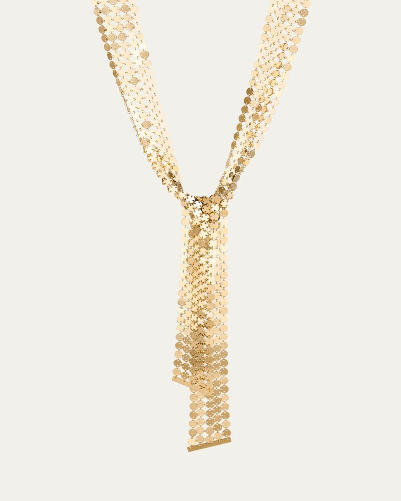 Lana 14K Yellow Gold Laser Mega Chainmail 5-Row Lariat Wrap Necklace Cover