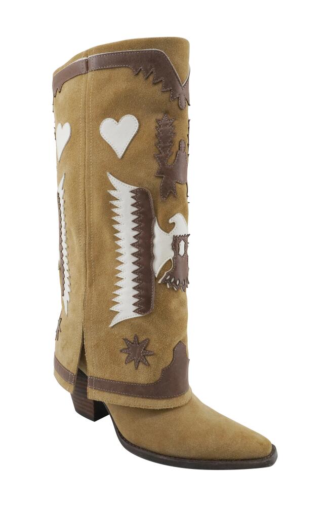 ZIGI Hungria Knee High Western Boot in Natural Cover