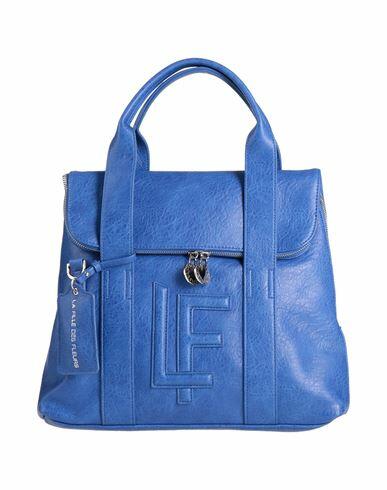 La Fille Des Fleurs Woman Handbag Blue Leather Cover