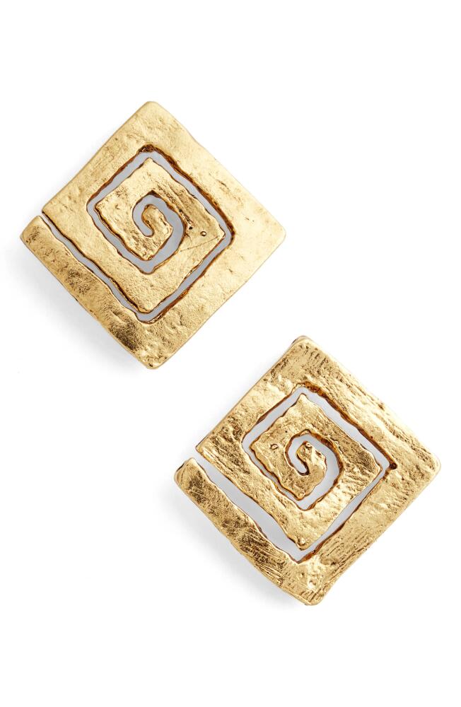 Karine Sultan Square Stud Earrings in Gold Cover