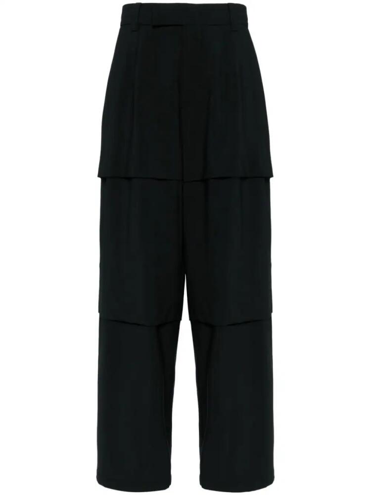 SONGZIO wide-leg wool trousers - Black Cover