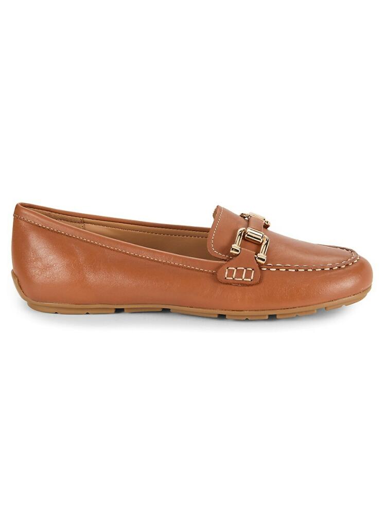 Easy Spirit Women's Semegan Driving Leather Bit Loafers - Brown Cover