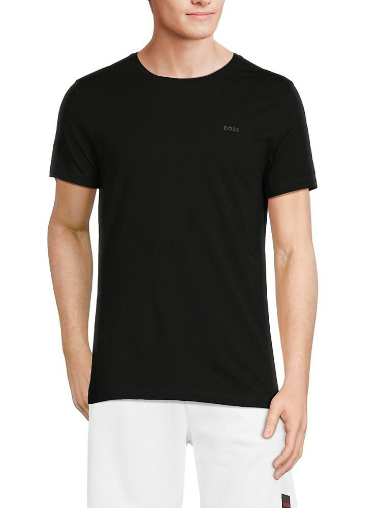 BOSS Men's Tessler 33 Slim Fit Logo Tee - Black Cover