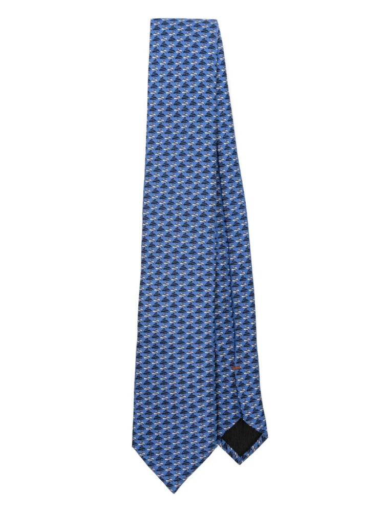 Zegna silk tie - Blue Cover