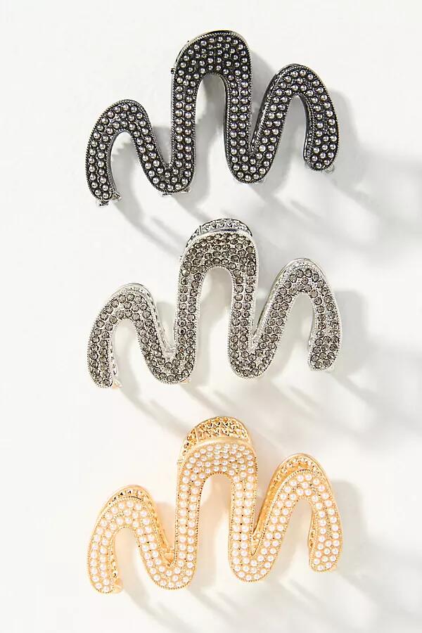 By Anthropologie Mini Squiggle Hair Claw Clips, Set of 3 Cover