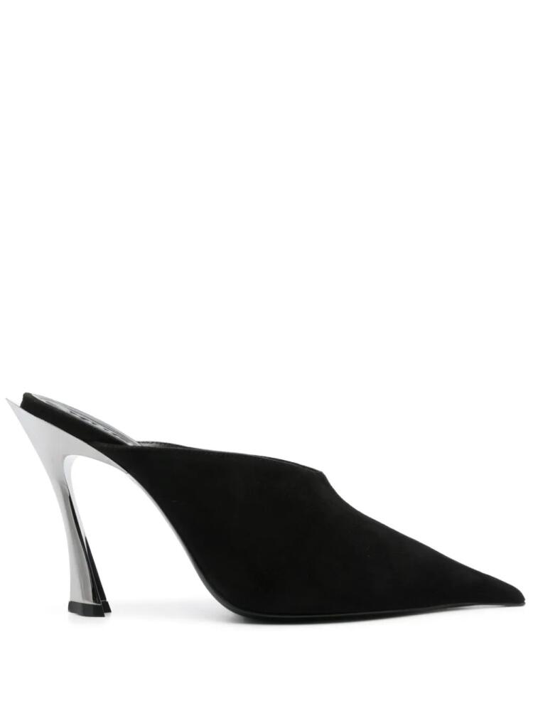 Mugler 95mm Fang mules - Black Cover