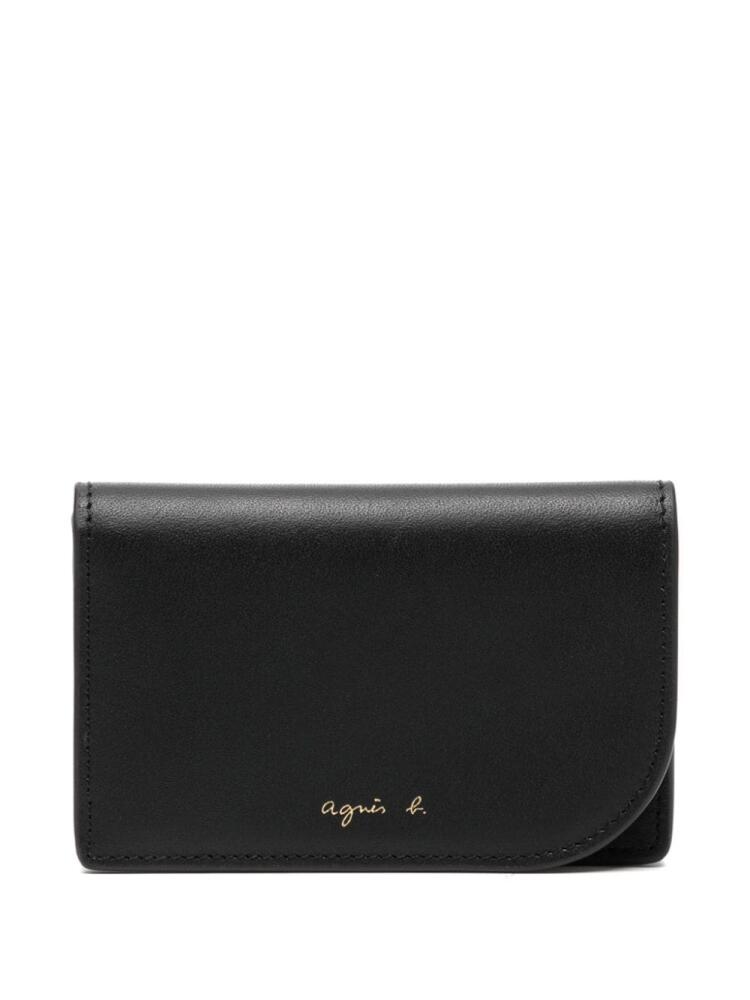 agnès b. leather card case - Black Cover