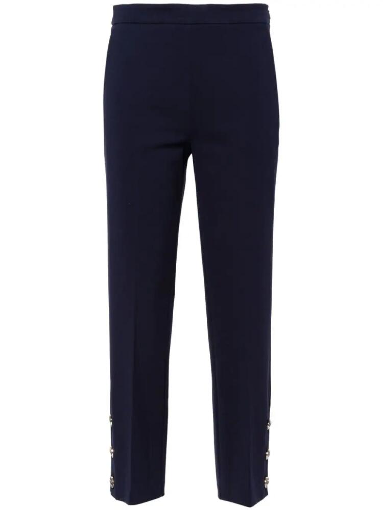 TWINSET straight-leg cropped trousers - Blue Cover