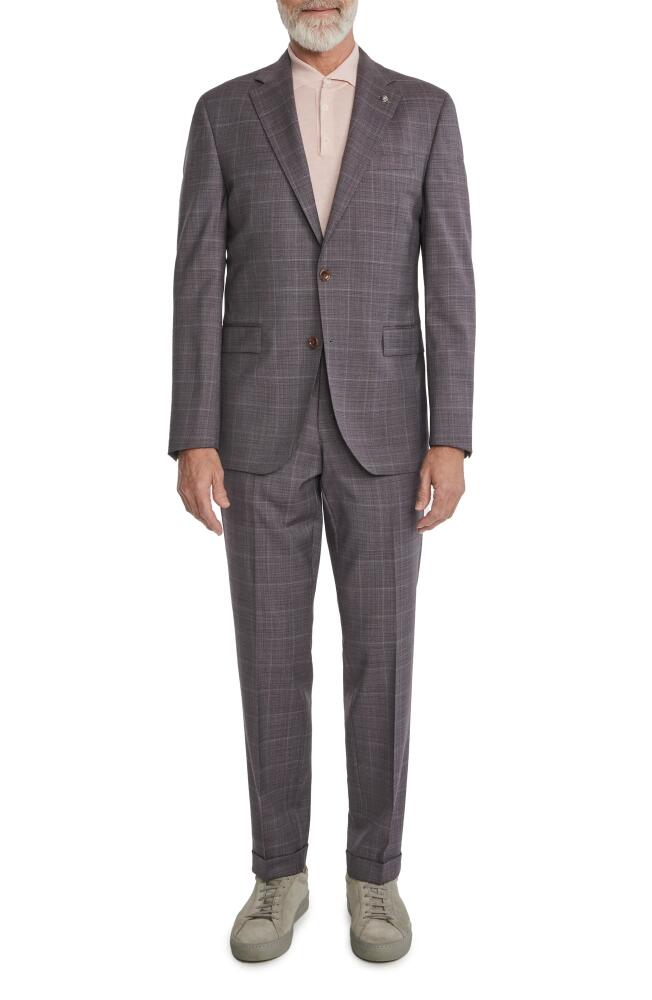 Jack Victor Esprit Contemporary Fit Wool Suit in Plum Cover