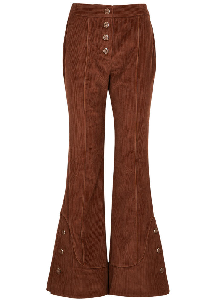 Farm Rio Flared-leg Corduroy Trousers - Brown Cover