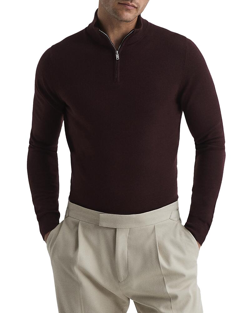 Reiss Blackhall Merino Funnel Neck Half Zip Pullover Cover