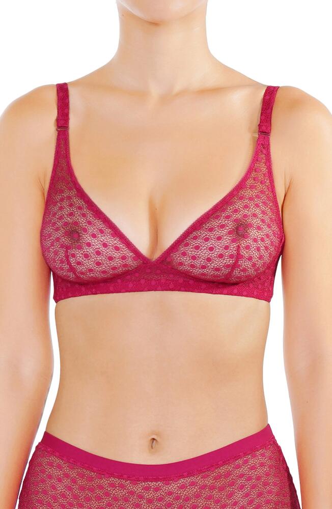 Huit Daisy Cerise Lace Bra in Cherry Cover