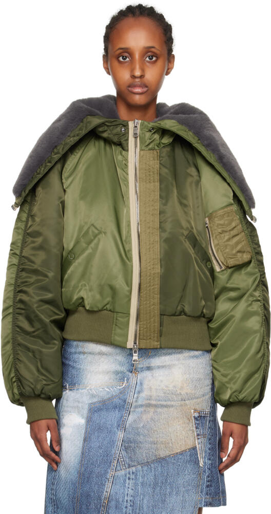 Andersson Bell Khaki Kamila Bomber Jacket Cover