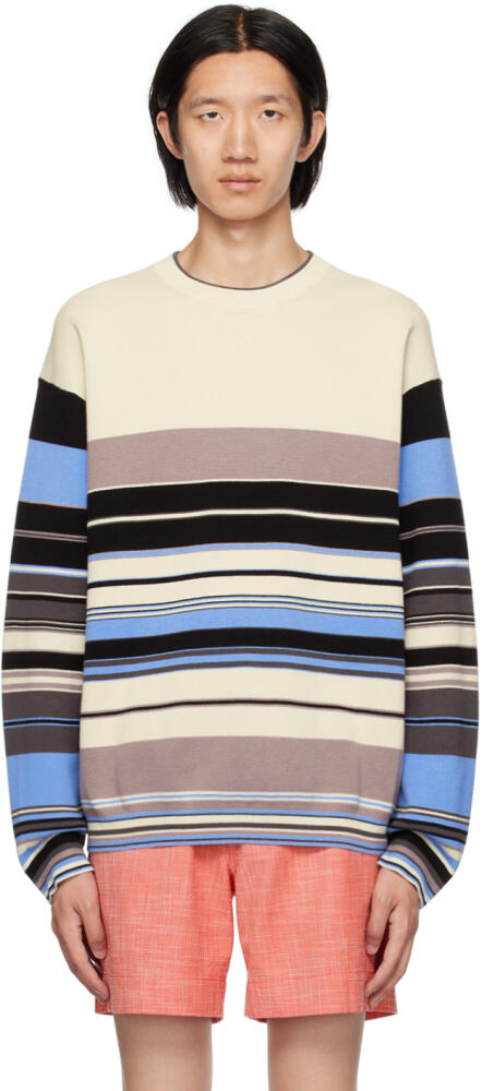 PS by Paul Smith Off-White Striped Sweater Cover